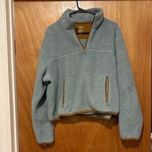 Girlfriend Collective Blue Fleece Pullover